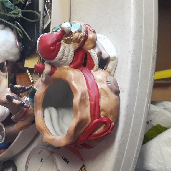 Ceramic Santa Sleigh with Reindeer planter - Picture 3 of 4